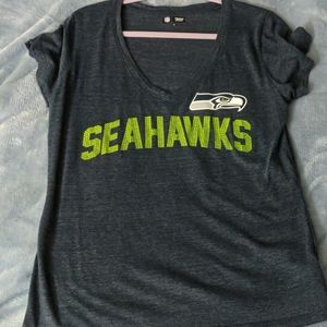 Seahawks v-neck sparkle shirt